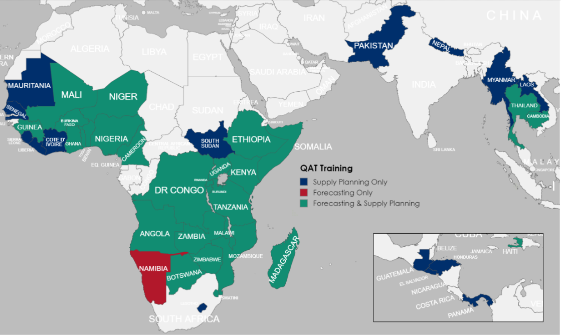 Countries Trained to Use QAT